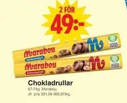 Matöppet MARABOU Chokladrullar erbjuda