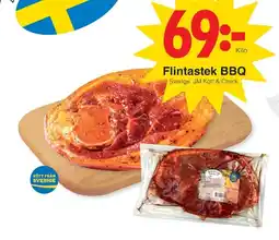 Matöppet Flintastek BBQ erbjuda