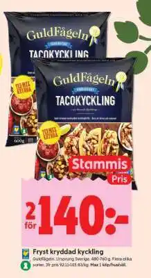 ICA Supermarket Fryst kryddad kyckling erbjuda