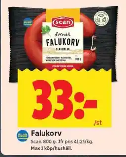 ICA Supermarket Falukorv erbjuda