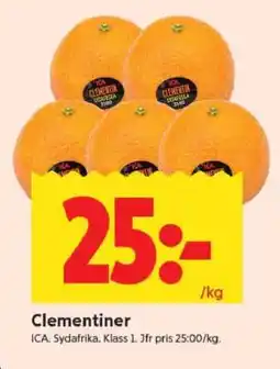 ICA Supermarket Clementiner erbjuda
