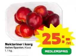 Stora Coop Nektariner i korg erbjuda