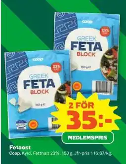 Stora Coop Fetaost erbjuda
