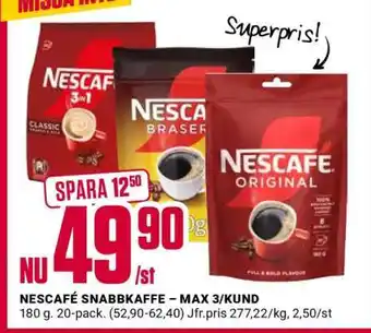 ÖoB NESCAFÉ SNABBKAFFE erbjuda