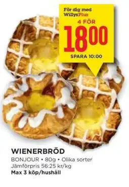 Willys Wienerbröd erbjuda