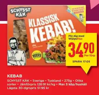 Willys KEBAB erbjuda