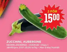 Willys Zucchini, Aubergine erbjuda