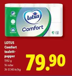 Lidl Lotus Comfort toalettpapper erbjuda