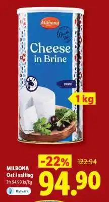 Lidl MILBONA Ost i salttag erbjuda