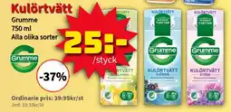Extra Mjällby Stormarknad GRUMME Kulörtvätt erbjuda