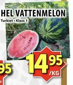 Matvärlden Tensta Hel vattenmelon erbjuda