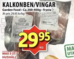 Matvärlden Tensta GARDEN FOOD Kalkonben/vingar erbjuda