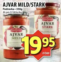 Matvärlden Tensta PODRAVKA Ajvar mild/stark erbjuda