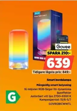 Power Govee Smart bordslampa Mångsidig smart belysning erbjuda