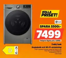 Power Lg Tvätt/tork Ångteknik och Wi-Fi-anslutning erbjuda
