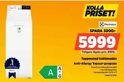 Power Electrolux Toppmatad tvättmaskin Anti-Allergy Vapour-program erbjuda