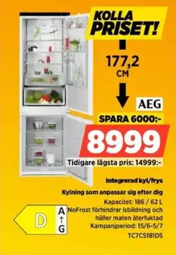 Power Aeg Integrerad kyl/frys Kylning som anpassar sig efter dig erbjuda