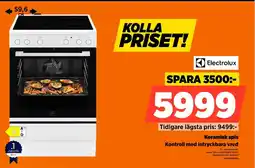 Power Electrolux Keramisk spis Kontroll med intryckbara vred erbjuda