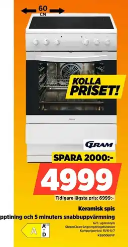 Power Gram Keramisk spis Upptining och 5 minuters snabbuppvärmning erbjuda