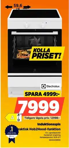 Power Electrolux Induktionsspis raktisk Hob2Hood-funktion erbjuda