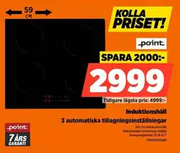 Power Point Induktionshäll 3 automatiska tillagningsinställningar erbjuda