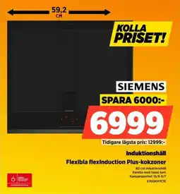 Power Siemens Induktionshäll Flexibla flexInduction Plus-kokzoner erbjuda