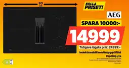 Power Aeg Induktionshäll med inbyggd fläkt Reptålig yta erbjuda
