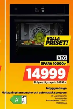 Power Aeg Inbyggnadsugn Matlagningstermometer och automatiska program erbjuda