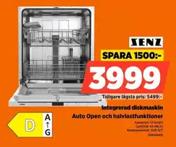 Power Senz Integrerad diskmaskin Auto Open och halvlastfunktioner erbjuda