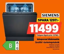 Power Siemens Integrerad diskmaskin Zeolith®-torkningsteknik erbjuda