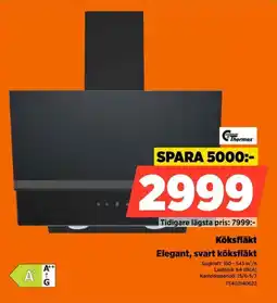 Power Thermex Köksfläkt Elegant, svart köksfläkt erbjuda
