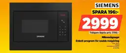 Power Siemens Mikrovågsugn Enkelt program för snabb rengöring erbjuda