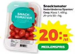 Stora Coop Snacktomater, Medlemspris erbjuda