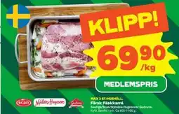 Stora Coop Färsk fläskkarré, Medlemspris erbjuda