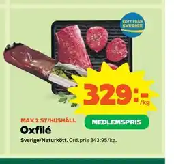 Stora Coop Oxfilé, Medlemspris erbjuda