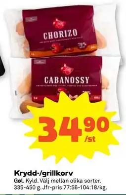 Stora Coop Krydd-/grillkorv erbjuda
