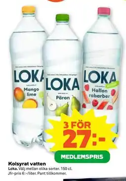 Stora Coop Kolsyrat vatten, Medlemspris erbjuda