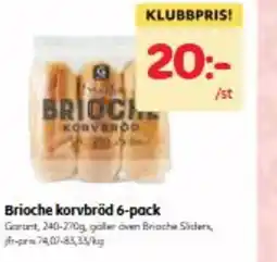 Hemköp Brioche korvbröd 6-pack erbjuda