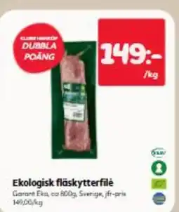 Hemköp Ekologisk fläskytterfile erbjuda