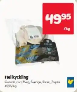 Hemköp Hel kyckling erbjuda