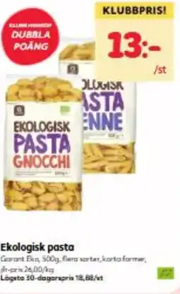 Hemköp Ekologisk Pasta erbjuda