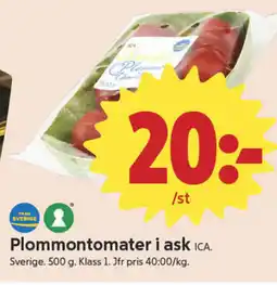 ICA Nära Plommontomater i ask ICA. erbjuda