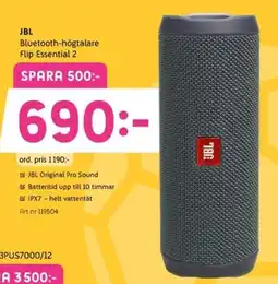 Elon Jbl Bluetooth-högtalare Flip Essential 2 erbjuda