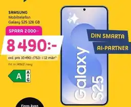 Elon Samsung Mobiltelefon Galaxy S25 128 GB erbjuda