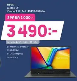 Elon Asus Laptop 14" Vivobook Go 14 erbjuda