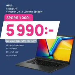 Elon Asus Laptop 14" Vivobook Go 14 erbjuda
