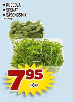 Prisma Mat RUCCOLA, SPENAT, SÄSONGSMIX erbjuda