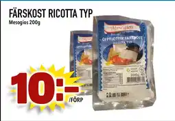 Prisma Mat Mesogios Färskost ricotta typ erbjuda