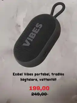 Clas Ohlson Exibel Vibes portabel, tradlös högtalare, vattentät erbjuda