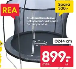 Rusta Studsmatta inklusive säkerhetsnät Adrenalin erbjuda